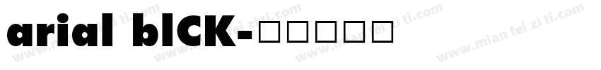 arial blCK字体转换